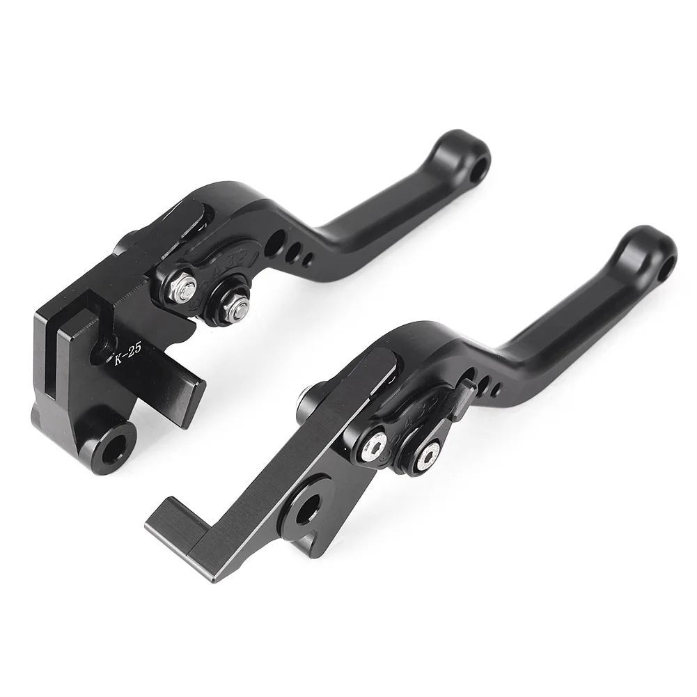 CNC Racing Short Brake Clutch Levers for Kawasaki Ninja 250R 2008 2009 2010 2011 2012 Black Adjustable Aluminum Motorbike Parts