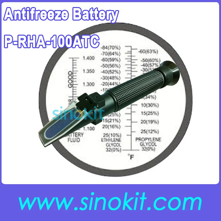 Wholesales Plastic Material Antifreeze and Battery Black Refractometer P-RHA-100ATC