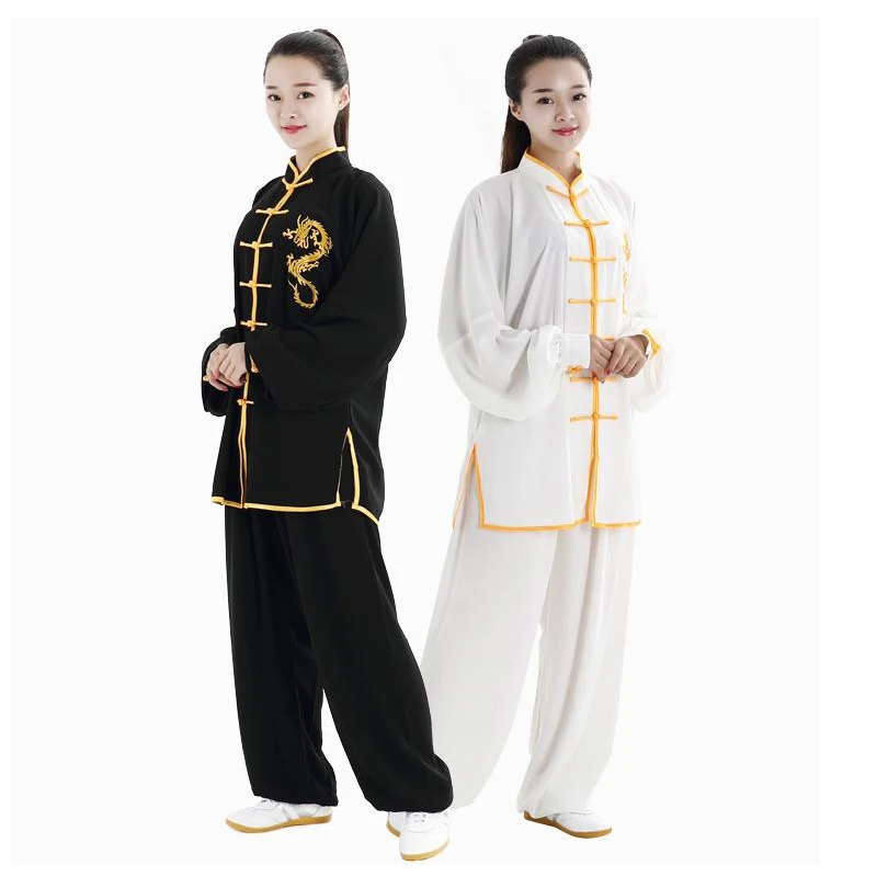 Martial Art Uniform Kung Fu Suits Long Sleeve Tai Chi Clothing Chinese Traditional Folk Taiji Outdoor Walking Morning Sprots