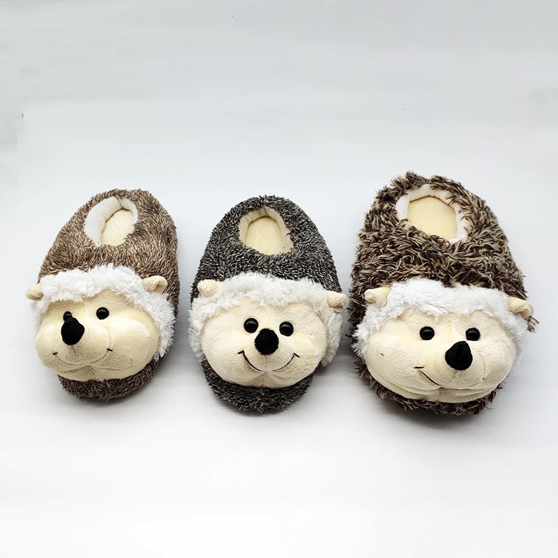 Pantofole da interno offerta speciale per cani personalizza un caldo inverno hedgeh lovers pantofole da casa scarpe con fondo rigido spesso su scarpe per amanti del pavimento