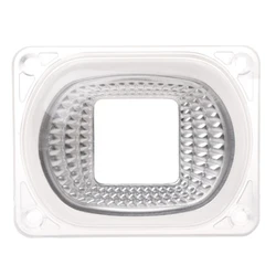 Refletor de lente led para lâmpadas led cob lente pc + refletor + silicone anel capa sombra # sep.08