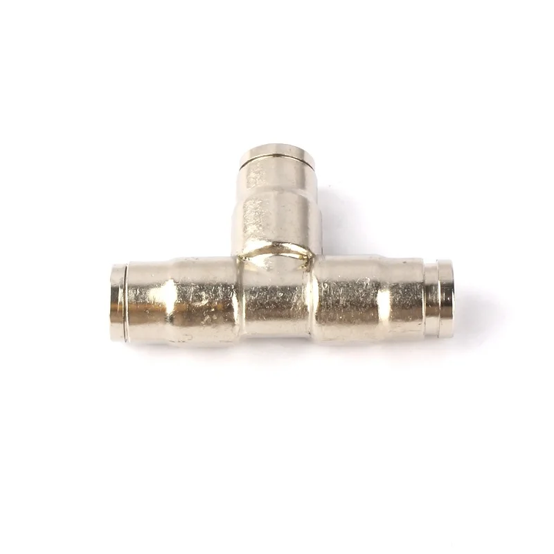 10pcs Inner Dia.9.5mm Brass Tee Connector High Pressure Misting Nozzle Adapter Joints Agricultural Irrigation Pipe Fitting