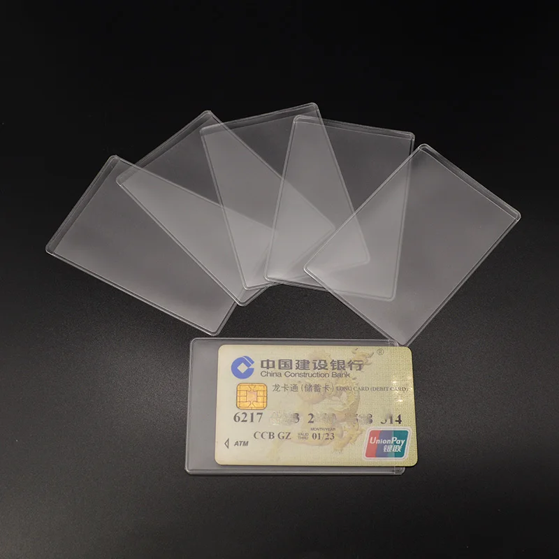 credit card size plastic sleeves LIEMAND 6 Pack Clear Card Protector Sleeves – Kinzd