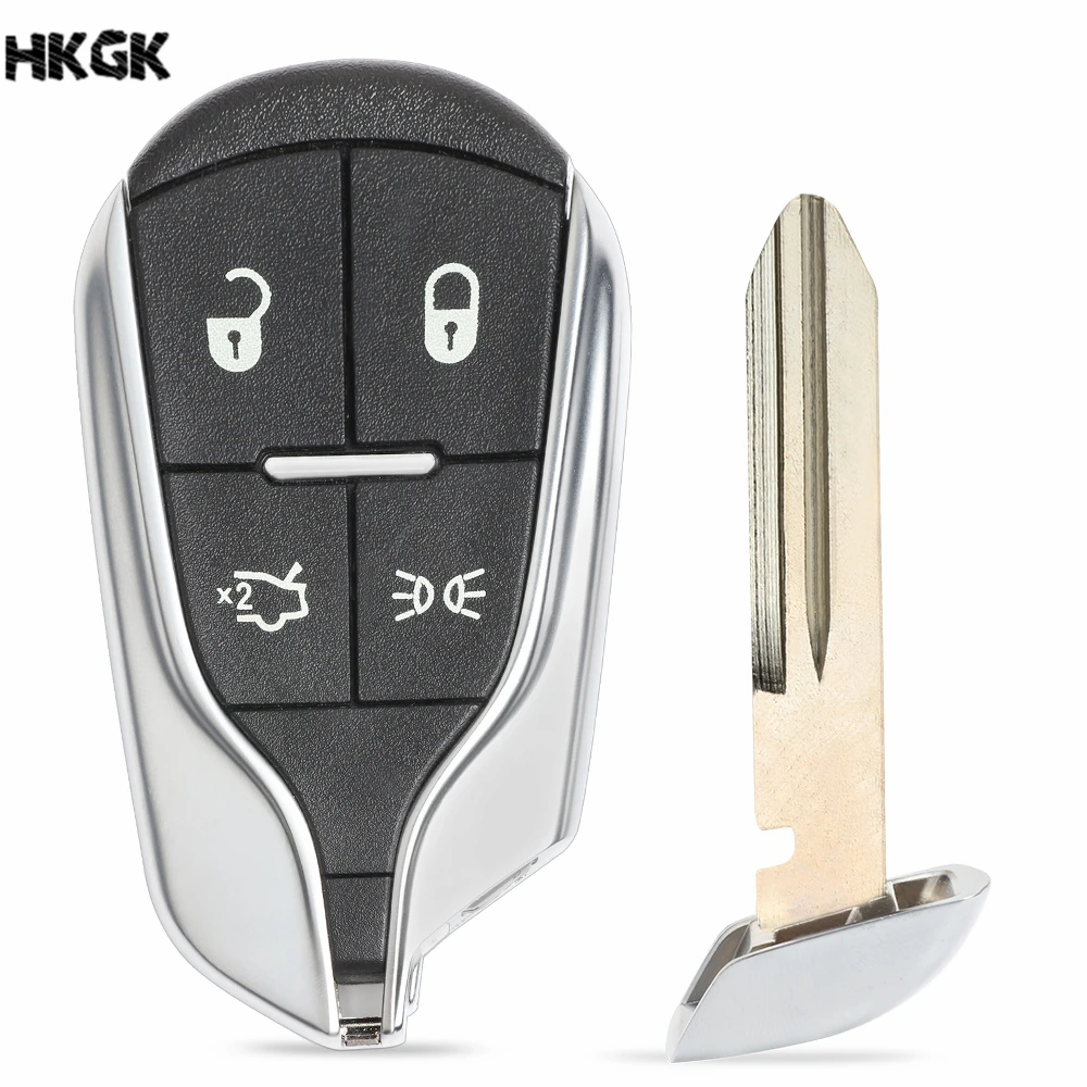 4 Button Remote Smart Car Key Shell Case Light Button for Maserati Ghibli Quattroporte