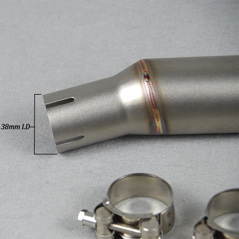 GW250F Motorcycle Exhaust Modified Middle Link Pipe Stainless Steel 51mm Tip Escape Connect Pipe For Suzuki GW 250 gw250f