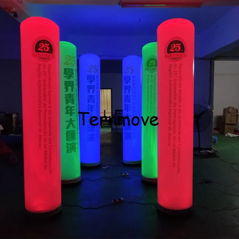 Inflatable Pilar tube led lighting tube column for event,inflatable replicas colume cylinder use wedding,party decoration