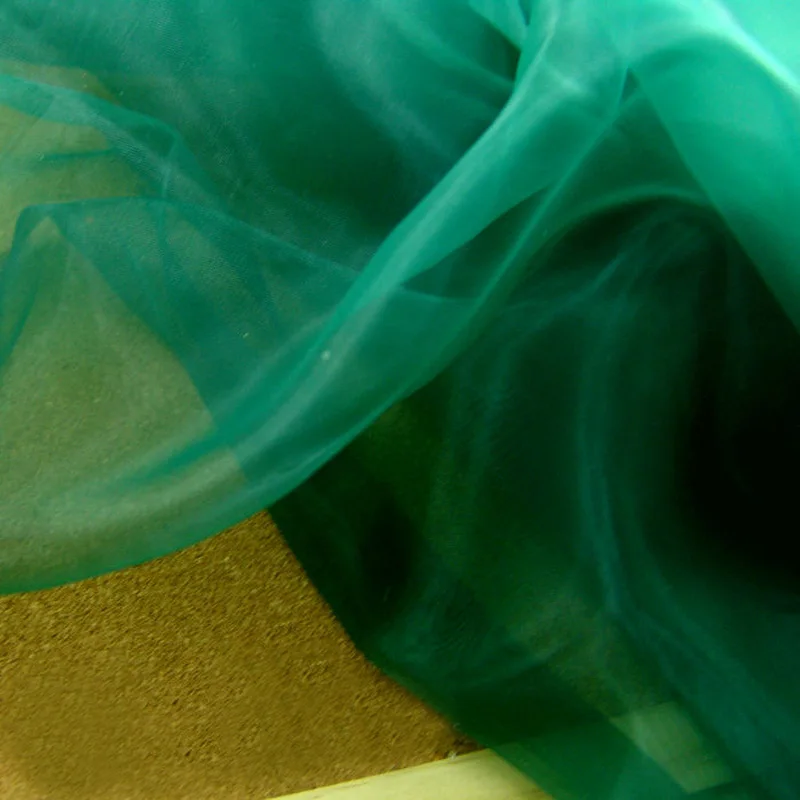 Dark Green Organza Fabric 150cm wide Mesh Cloth Wedding Party DIY material for dress tutu skirt room decoration curtain fabric