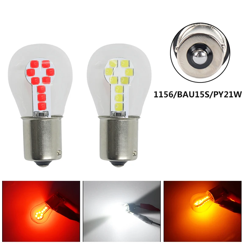 1Pc P21W BA15S Led 1156 1157 BAY15D Auto Bremse Licht Weiß Rot Gelb Auto Led-lampen Blinker Lampe parkplatz Licht 12v