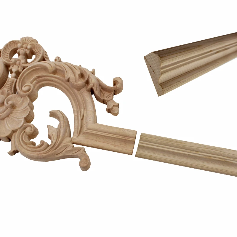 RUNBAZEF The New Listing Wood Carving Angle Flower European Style Lattice Background Wall Applique Home Decoration Accessories