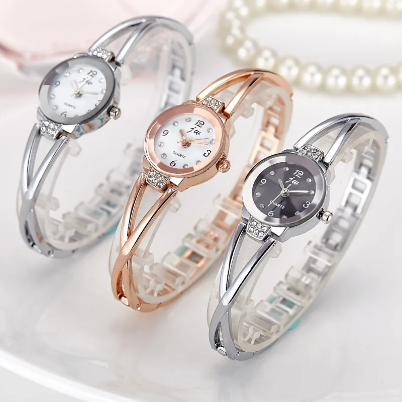 Fashion Jw Top Brand Rose Gold Watch Women Luxury Crystal Stainless Steel Wrist Watches Woman Casual Dress Quartz Ladies Clock