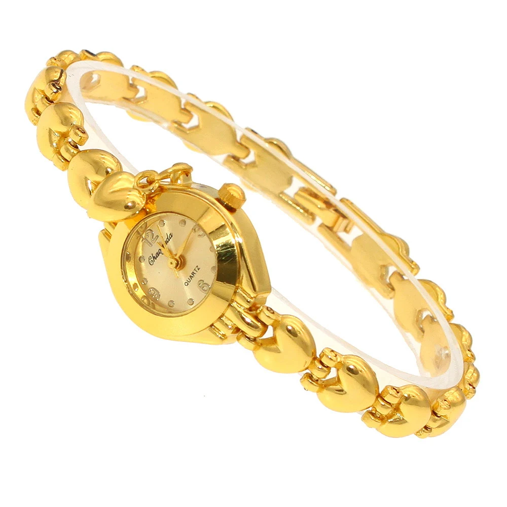 Relojes de pulsera de lujo para mujer, reloj de pulsera de vestir para mujer, reloj de oro deportivo de cuarzo para mujer, envío directo