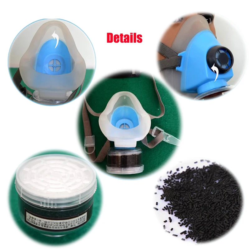 Safety Anti-dust Paint Spray Pesticide Gas mask Half face Respirator with filter