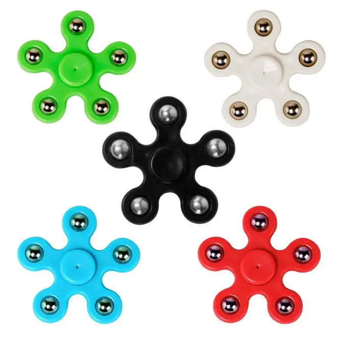 

New 5 Corner Spinner Colorful Five Beeds Star Heart Wheel Fly Dragon Metal Hand Spinner Anti Stress Toys