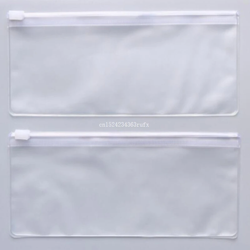 

2000pcs Wholesale Zip Envelope Binder Pocket Pen Bag PVC Transparent Clear Frosted Plastic Waterproof Bag