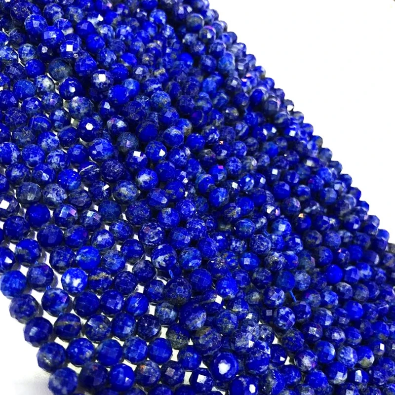 

6MM 1Strand-60Pcs Section 100% Natural Rude Ore Lapis Lazuli Strands Semi-precious Stone Jewellery Loose Beads