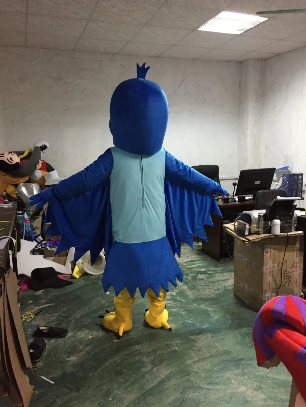 New Adult Foam Blue Eagle Party Mascot Costume Christmas Fancy Dress Halloween Girl Mascot Costume Free Ship