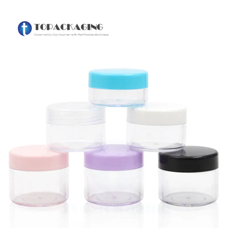 

10/15/20G Cream Jar,Makeup Cream Bottle,Empty Cosmetic Container,Eye shadow Cream Canister,Sample PS Plastic Box,Nail Art Bottle