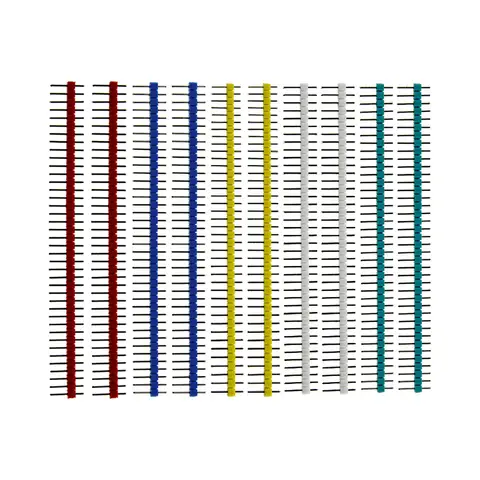 10pcs 40 Pin 1x40 Single Row Male and Female 2.54 Breakable Pin Header PCB JST Connector Strip for arduino DIY Kit