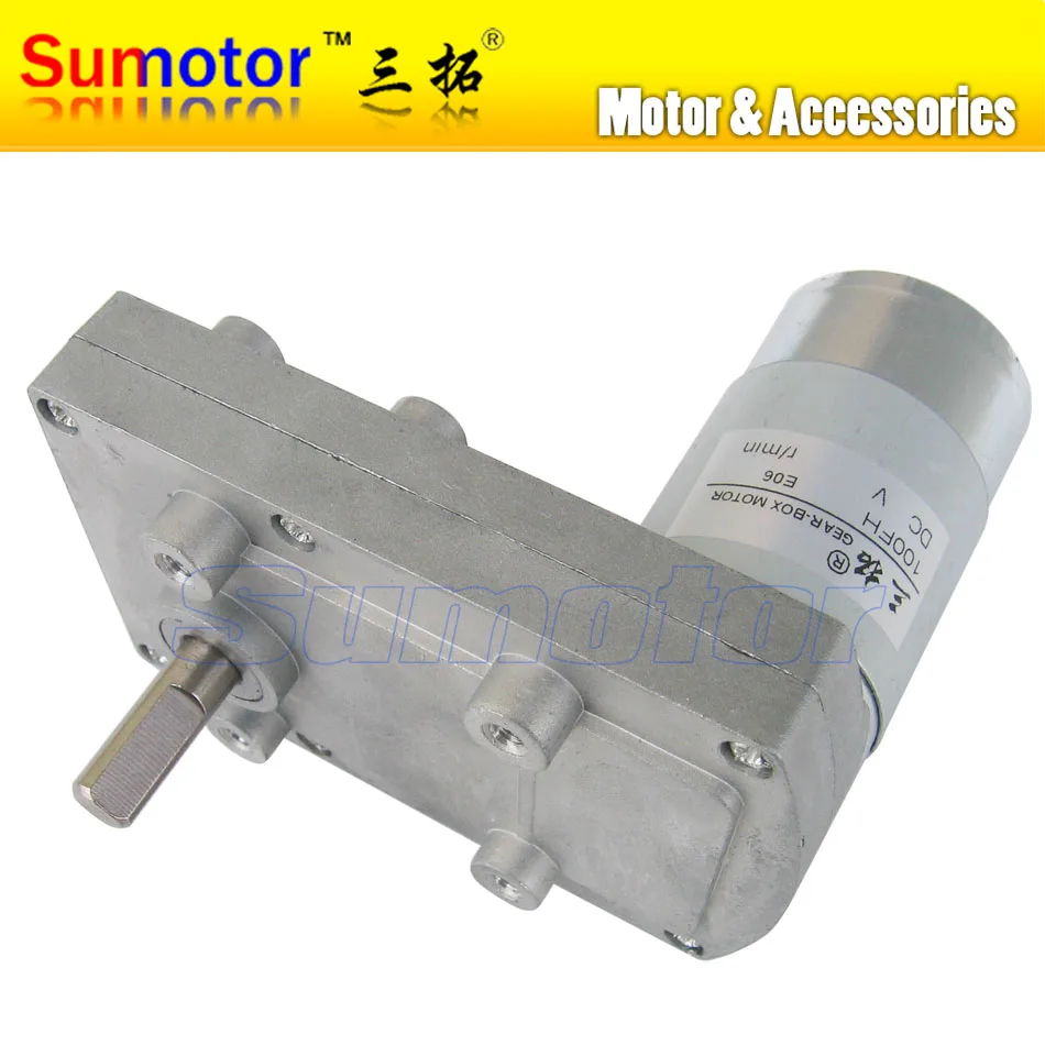 100FH DC 12V 24V plate gearbox All metal gear Electric reducer motor Reversible Tank model Electric curtain Robot PTZ Camera DIY