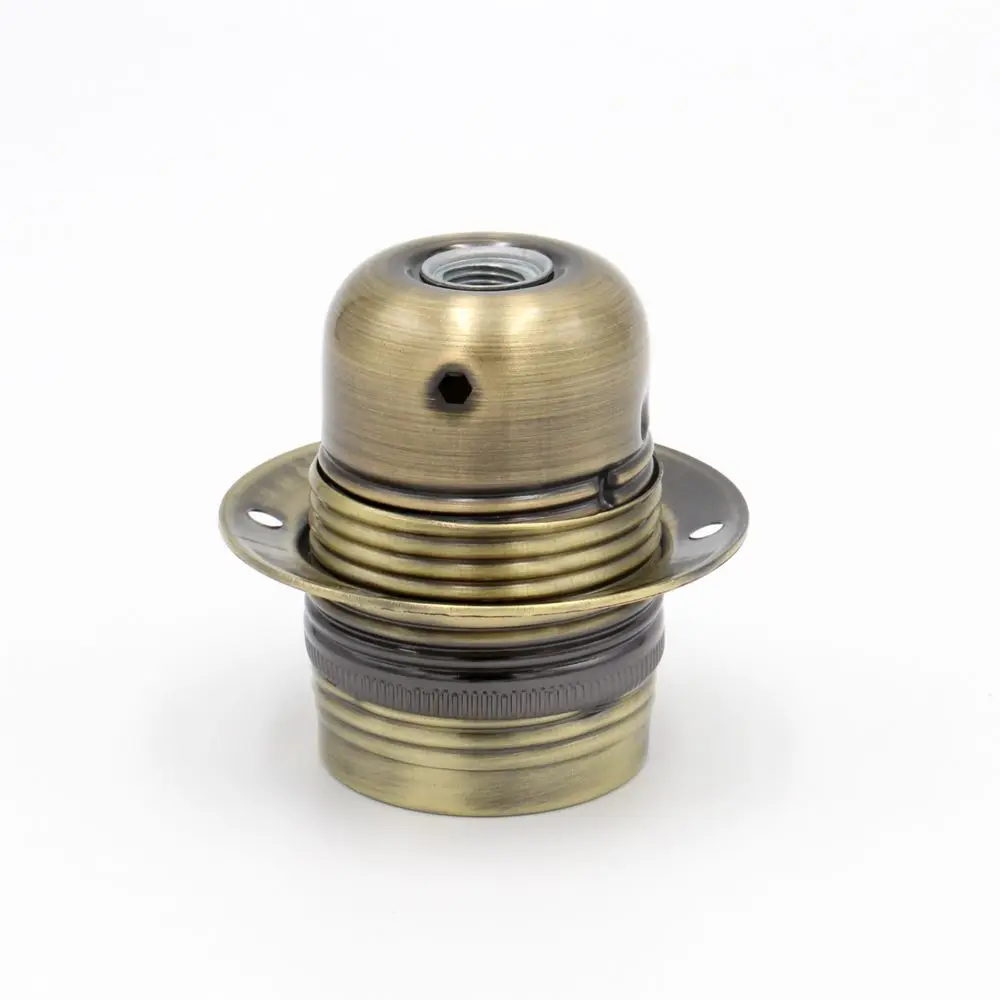 Metalen Lamphouder E27 Theaded Lamp Licht Socket E27 Fittings Met Lampenkap Ring