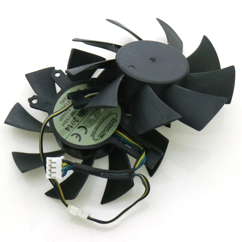 Free Shipping T128015SH 75mm 49*46*17mm 0.32AMP 4Pin For Hasee GM50Ti GTX750Ti GTX950 GTX960 Graphics Video Card VGA Fan