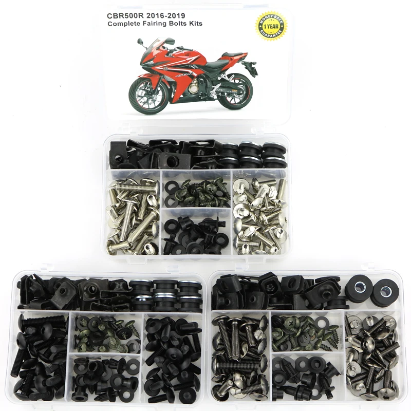 

Fit For Honda CBR500R 2016-2019 Motorcycle Complete Full Fairing Bolt Kit Bodywork Clips Nuts Side Covering Bolts Steel