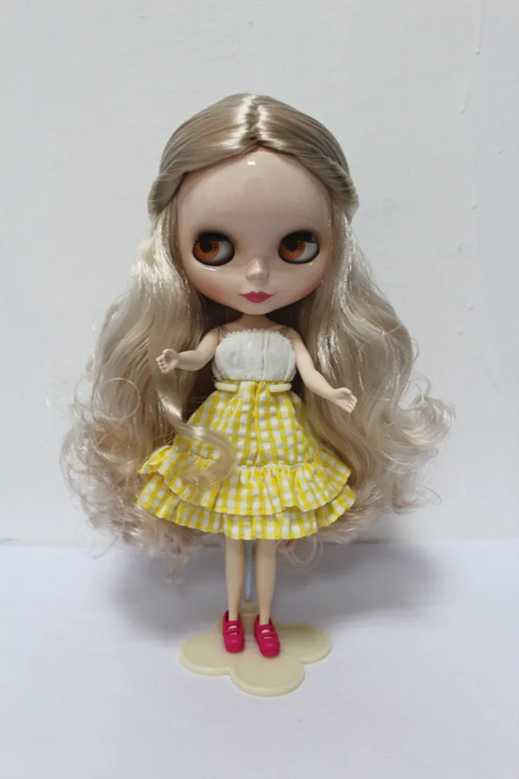 

Free Shipping big discount RBL-158DIY Nude Blyth doll birthday gift for girl 4colour big eyes dolls with beautiful Hair cute toy