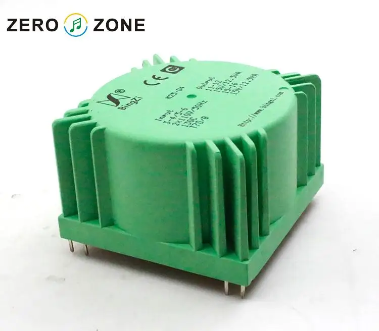 GZLOZONE 25W Green Cube Sealed Transformer Double 15V Double 110V Transformer