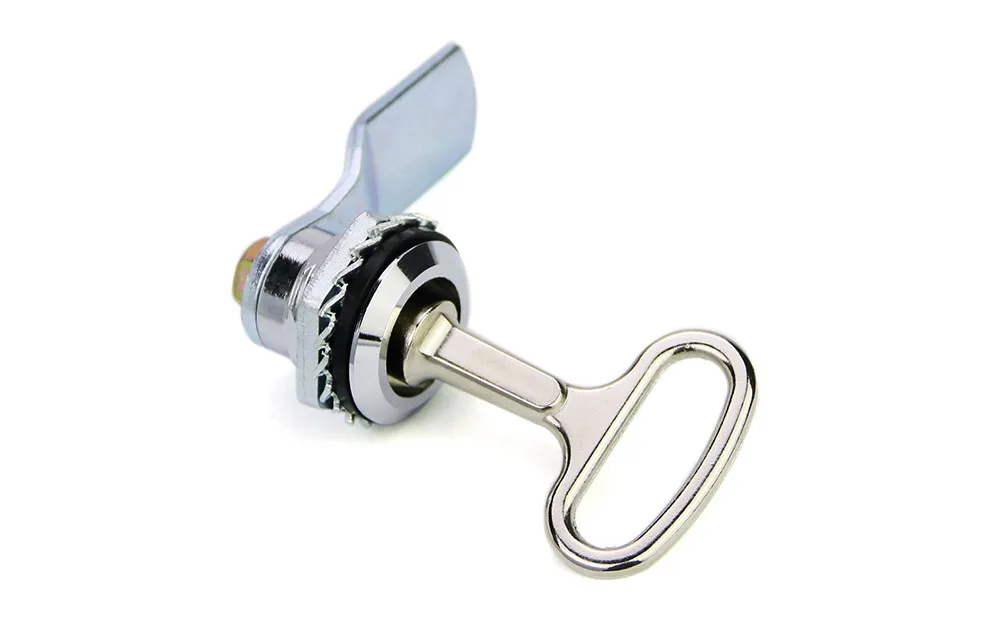 Free Shipping ! High Quality Zinc Alloy Chrome-faced 360 Degree Rotation Electrical Cabinet Locks With Anti-dust Keys