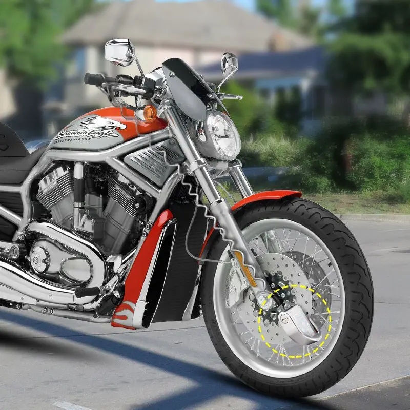 ROAOPP รถจักรยานยนต์ล็อคปลุกรถมอเตอร์ไซด์ Anti-Theft ALARM ล้อเบรคความปลอดภัยไซเรนล็อคสําหรับ Suzuki KAWASAKI BMW