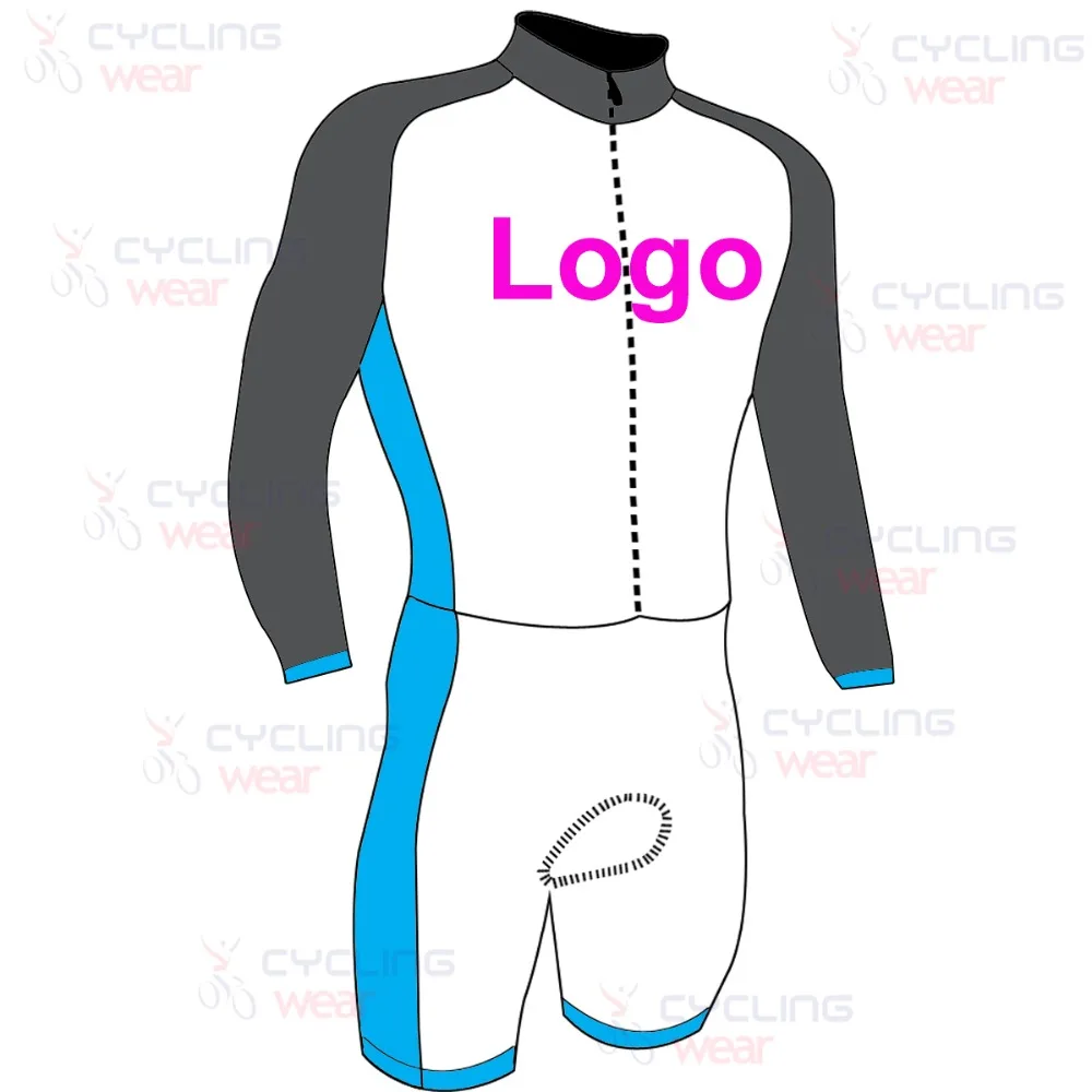 CFDiseno-Custom Cycling Skinsuit, Long Sleeve, Any Design, Colour and Sizes, 100% Lycra, High Quality, No Min Order