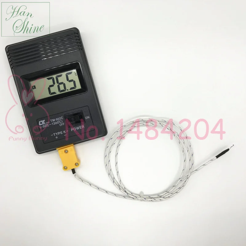 Handheld Digital Thermometer Type K Thermocouple  -50~1300 °C Temperature Measuring Meter 902C