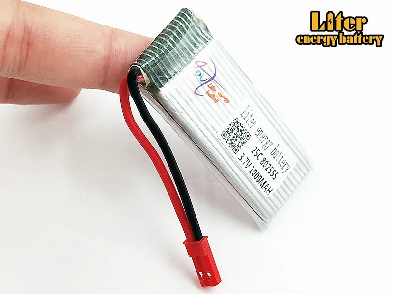 

20 pcs/lot 3.7V 1000mAh Di Feida F181 F187 F163 H12C H12W quadrocopter lithium battery 802555 25c