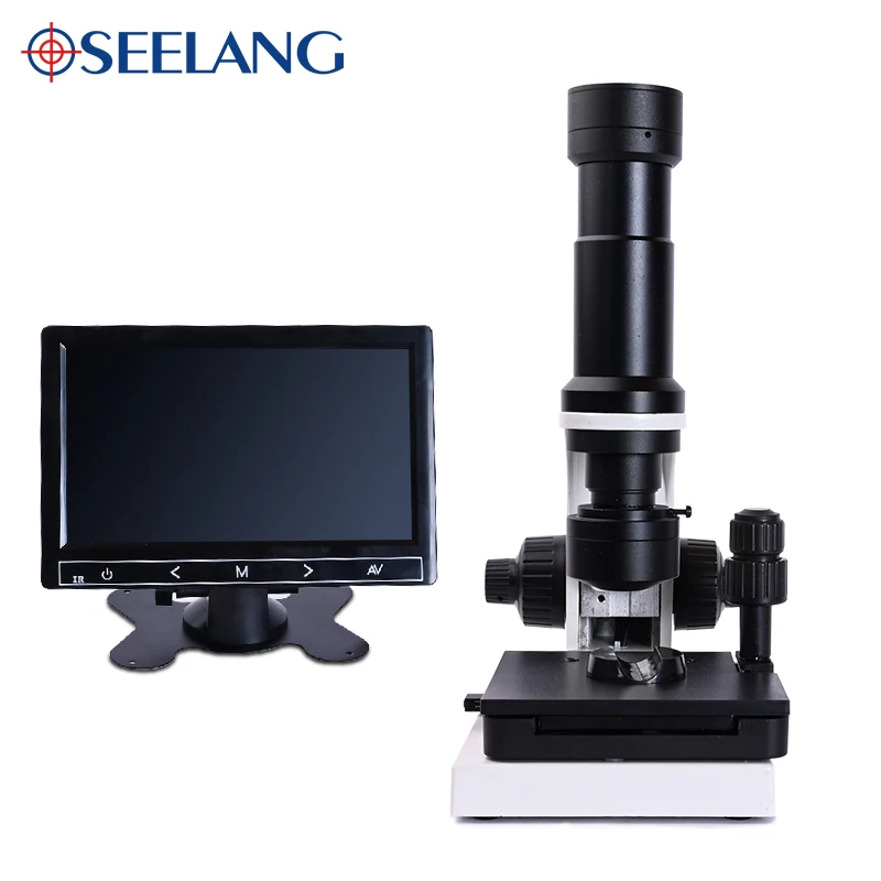 880 color 9-inch LCD Displayer electronic HD digital microscope biological Microcirculation Blood Inspection led Lab Monocular