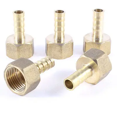 

5 Pcs 1/2"PT Female Thread to 10mm Air Hose Barb Straight Coupler Connector Free shipping