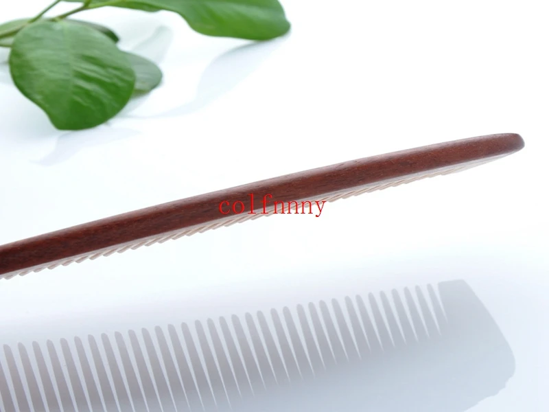 100pcs/lot Horn comb hair natural rosewood anti-static combs classical fine tooth tooth width