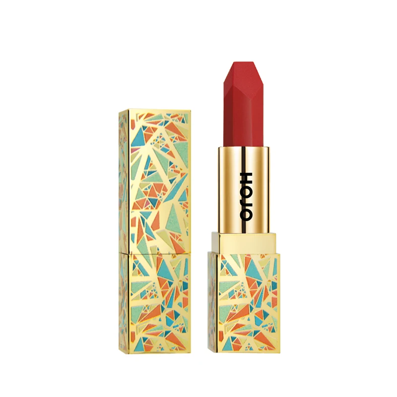 HOJO Red Velvet Lipstick Matte 6 Colors Gold Fashion Design Moisturize Long Lasting Waterproof Makeup Cosmetics