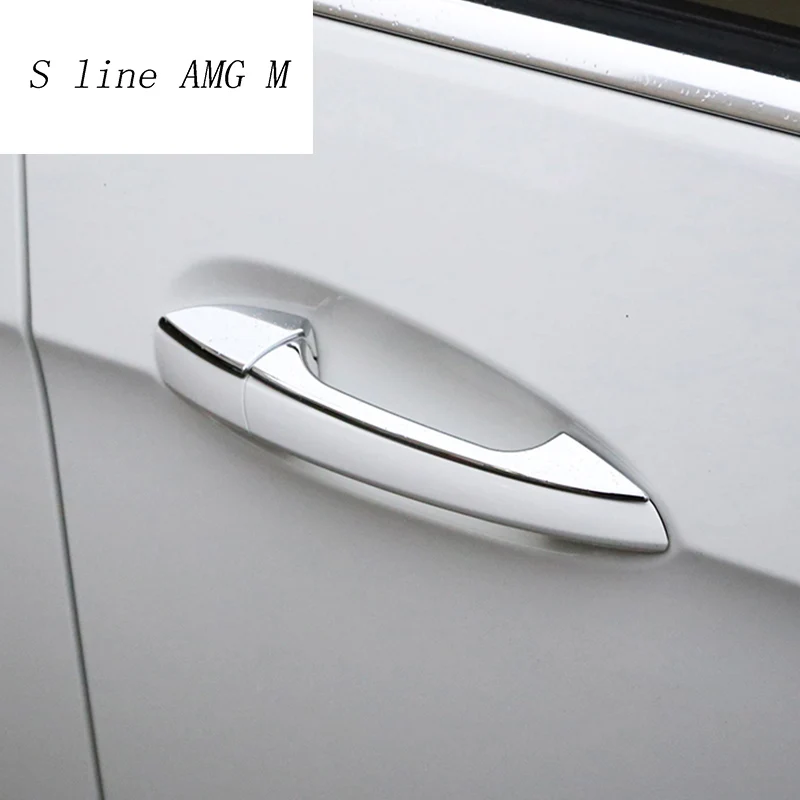 Car Styling Outer Door Bowl And Handle Protective Stickers Cover Trim for Mercedes Benz GLE W166 ML GL GLS X166 auto Accessories