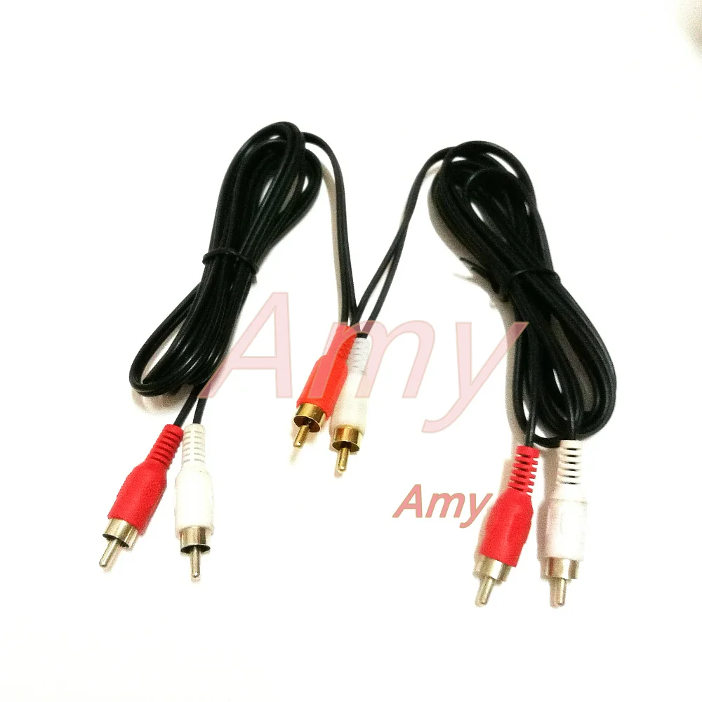 كابل AV RCA خط لوتس زوجين من الطبقة الثانية نقطة واحدة اثنين من سلك مكبر الصوت برأسين AV 2 لسلك شاشة مقسم 1 متر