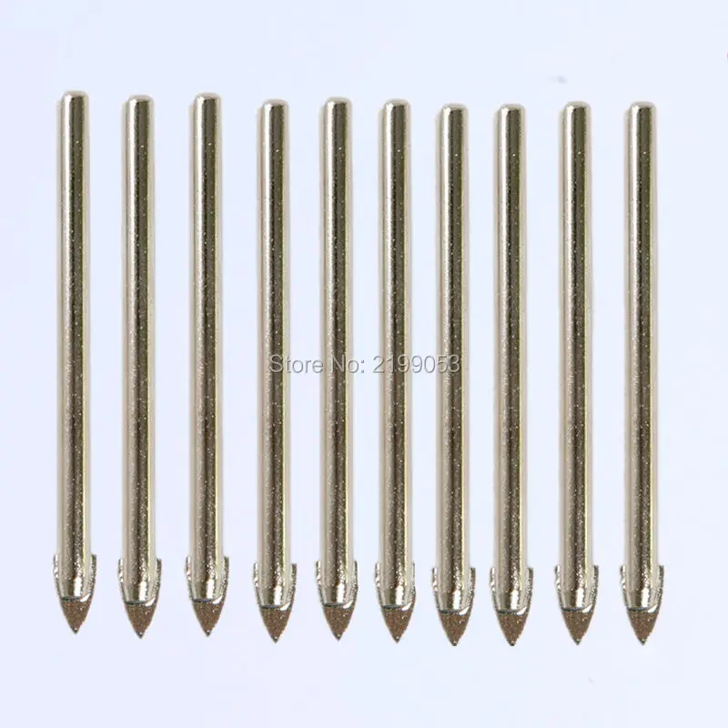 10pcs/lot 5mm Dia Tile Glass Ceramic Mirror Tungsten Steel Spear Head Carbide Drill Bit Cutter Set