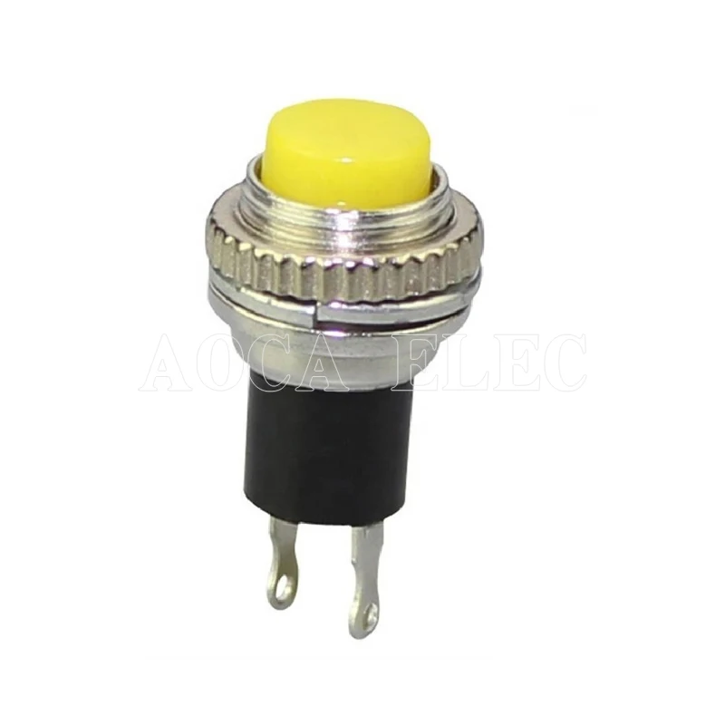 

100PCS DS-314 10mm OFF-(ON) 250V 0.5A Push Button Switch Metal Tactile Self-Reset Micro Interruptor Bouton Poussoir