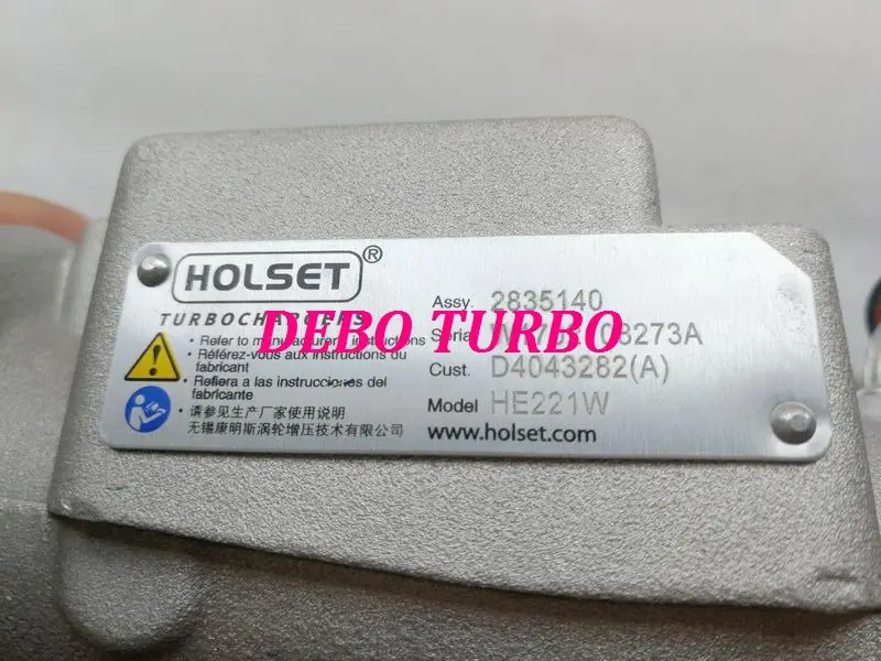 NEW GENUINE HOLSET Turbo Turbocharger for HE221W 4043282 2835140 Dongfeng CUMMINS (DCEC) ISDe140 4.5L 103KW/140HP