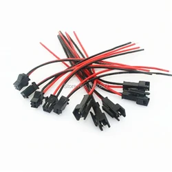 10 Pairs/lot 10cm 2Pin SM 2P LED Cable Connector Male Female Adapter EL Plug Socket