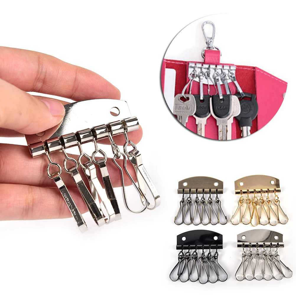 1PCS DIY Handbag Purse Inside Key Ring Row Metal Bag Buckles DIY Key Bag Accessories Handmade Fabric Leather Craft