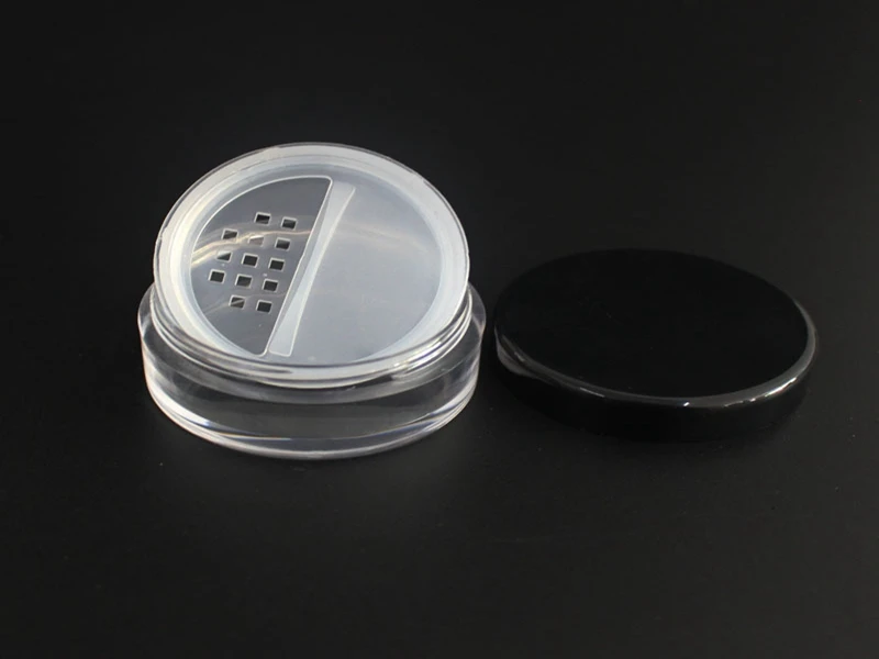 

500pcs/lot 20g Cosmetic Jars With Powder Sifter And Lid Mesh With Powder Puff Empty Box Jar Containers Makeup powder