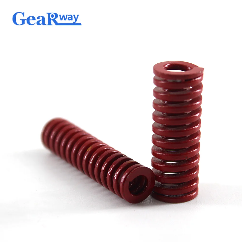 Gearway Red Die Spring Long TM22x60/22x65/22x70/22x95/22x100mm 38% Compression Ratio Spiral Stamping Compression Die Spring