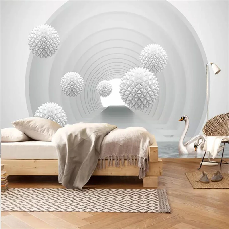 wellyu Custom wallpaper 3D photo mural luxury modern minimalist creative papel de pared обои 3D ball space background wall paper