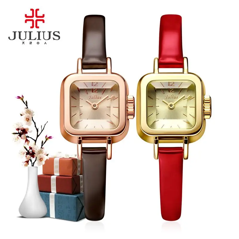 Julius Decoration Watch Ladies Watch In Yellow Gold Women Bracelet Dress Watch Japan Movt Diamond Quartz Watch Montre JA-496