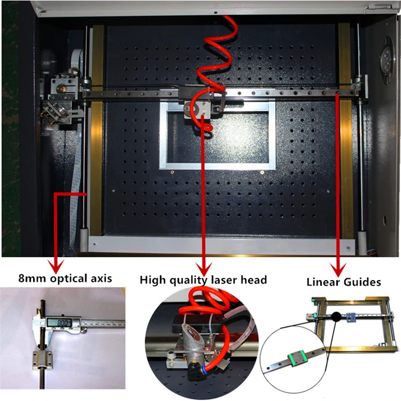 Free shipping 110/220V 50W 400*400mm CO2 Laser Engraver Cutter Engraving Machine 4040 Laser Cutting Machine with USB Sport