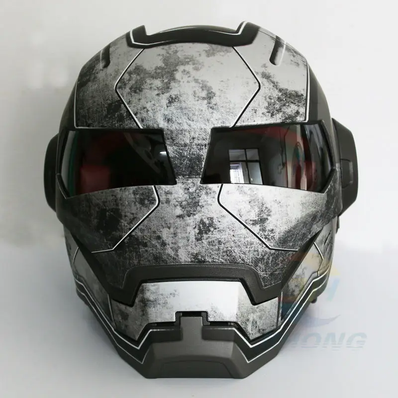Masei Matt gray War Machine Mens womens helmet motorcycle half helmet open face helmet ABS casque motocross image 4